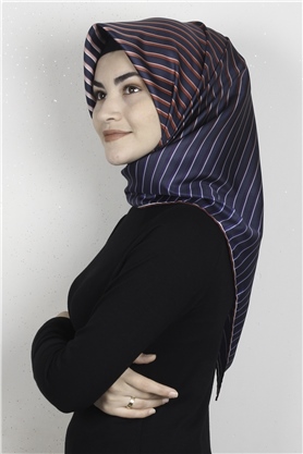 Piramit Dijital Eşarp 1357-7 Laci-Kiremit