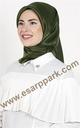 Piramit Düz İpek Eşarp 1860-12