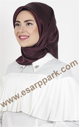 Piramit Düz İpek Eşarp 1860-13