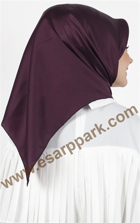 Piramit Düz İpek Eşarp 1860-17