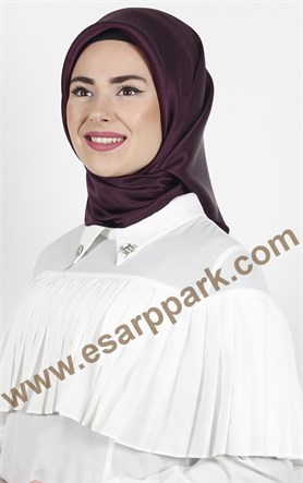 Piramit Düz İpek Eşarp 1860-17