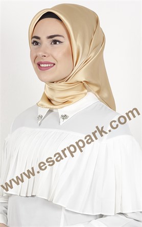 Piramit Düz İpek Eşarp 1860-3