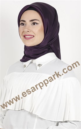 Piramit Düz İpek Eşarp 1860-7