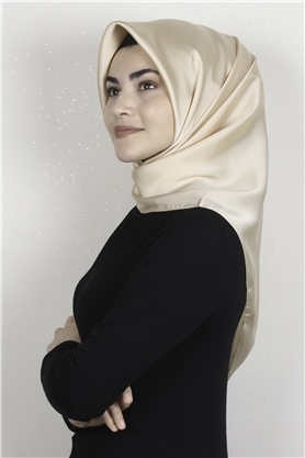 Piramit Düz Renk Eşarp 1340-69 Bej