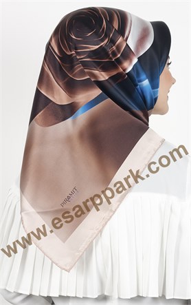 Piramit İpek Eşarp 1856-8