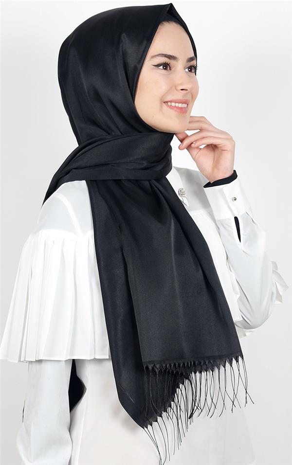 Piramit İpeksi Şal 2806-1 Siyah