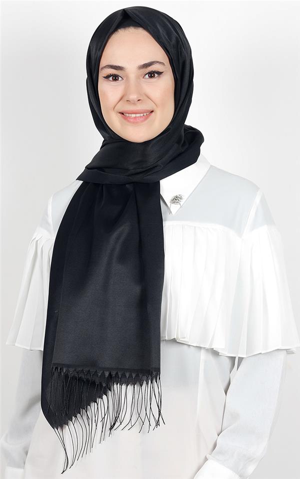 Piramit İpeksi Şal 2806-1 Siyah