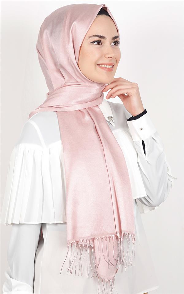 Piramit İpeksi Şal 2806-12 Pudra