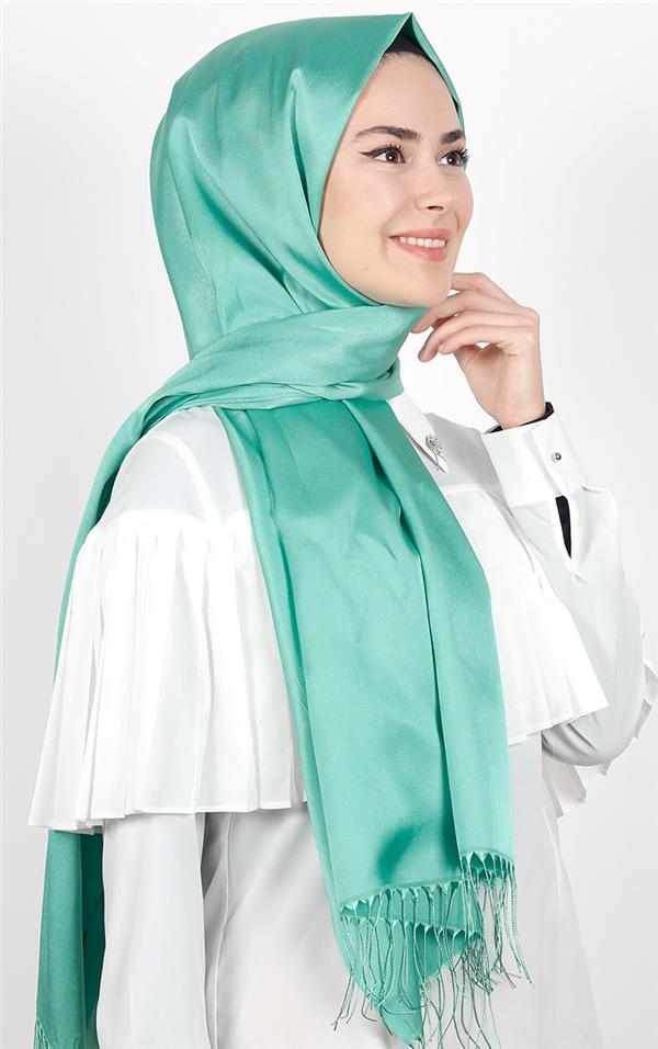 Piramit İpeksi Şal 2806-14 Su Yeşili