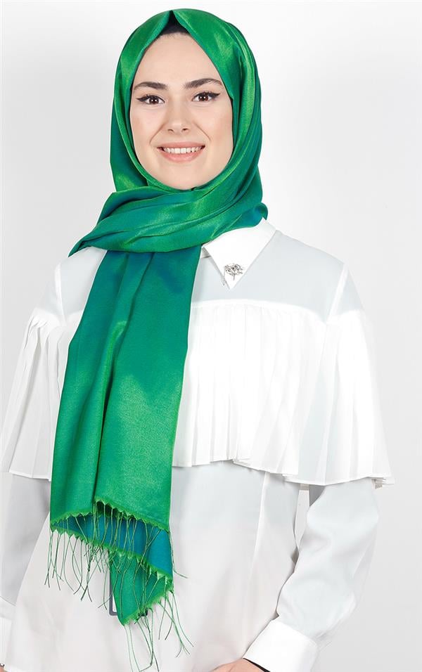 Piramit İpeksi Şal 2806-15 Yeşil