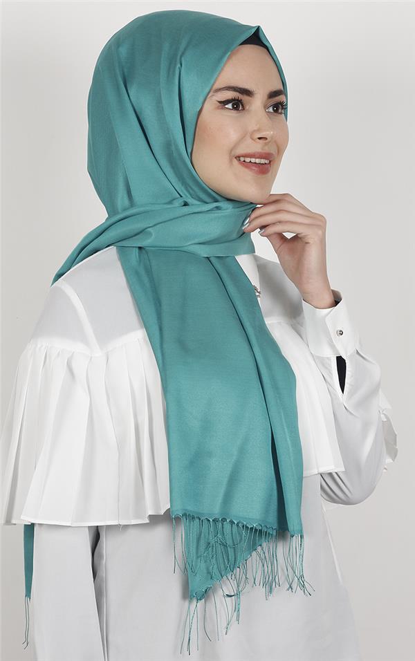 Piramit İpeksi Şal 2806-16 Gök Mavi