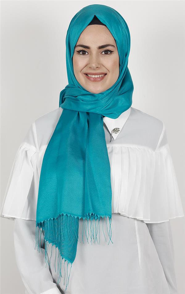 Piramit İpeksi Şal 2806-19 Mavi