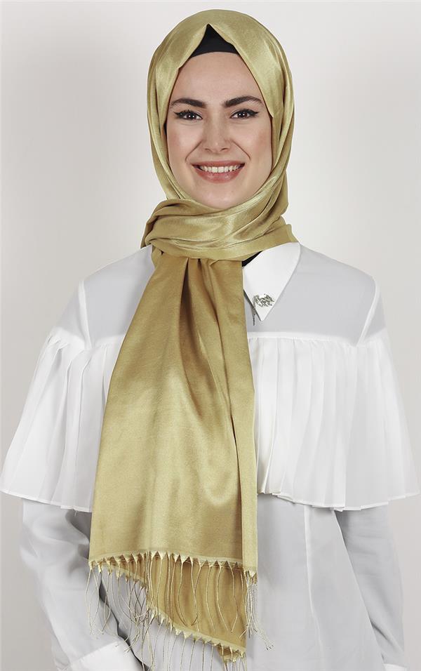 Piramit İpeksi Şal 2806-2 Gold