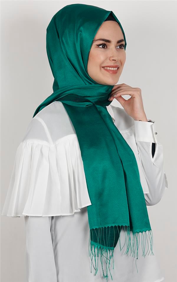 Piramit İpeksi Şal 2806-27 Zümrüt