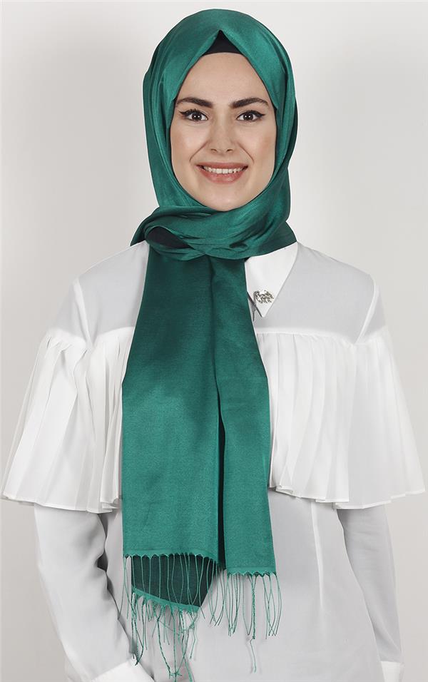 Piramit İpeksi Şal 2806-27 Zümrüt