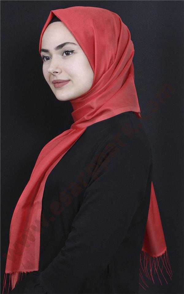 Piramit İpeksi Şal 2806-28 Mercan