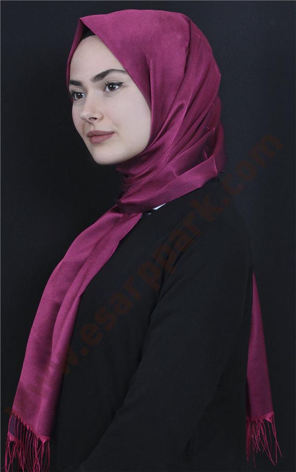 Piramit İpeksi Şal 2806-34 Fuşya