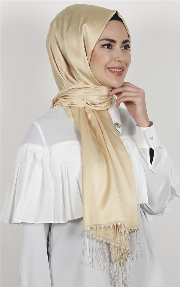 Piramit İpeksi Şal 2806-4 Dore
