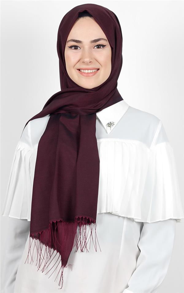 Piramit İpeksi Şal 2806-5 Bordo