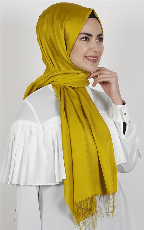 Piramit İpeksi Şal 2806-7 Hardal