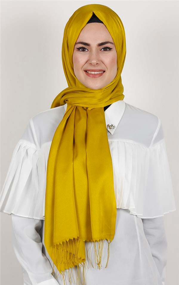 Piramit İpeksi Şal 2806-7 Hardal