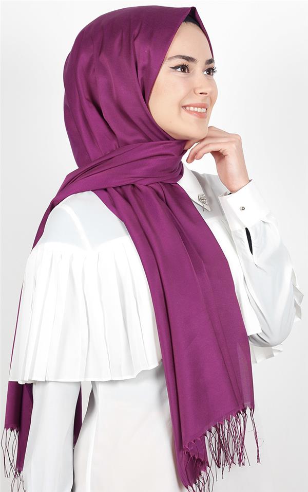 Piramit İpeksi Şal 2806-9 Mürdüm