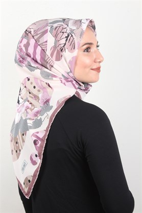 Piramit Krep Eşarp 116-0001-03 Pudra