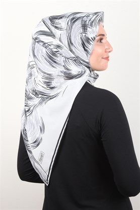 Piramit Krep Eşarp 116-0002-03 Gri