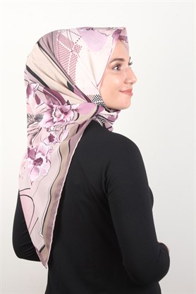 Piramit Krep Eşarp 116-0003-03 Pembe