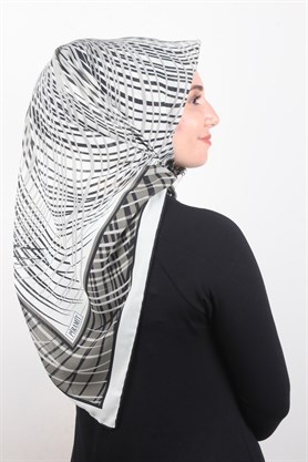 Piramit Krep Eşarp 116-0004-04 Yeşil