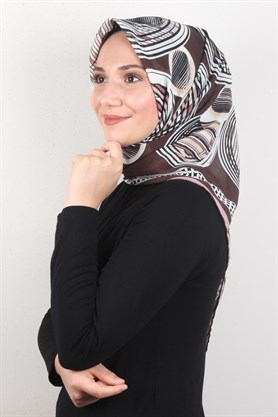 Piramit Krep Eşarp 116-0005-06 Pembe