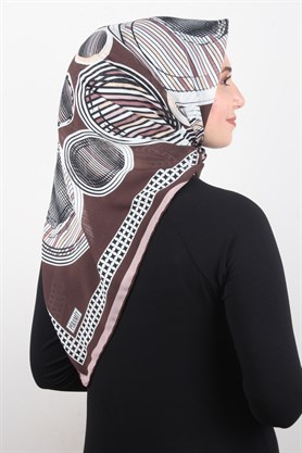 Piramit Krep Eşarp 116-0005-06 Pembe