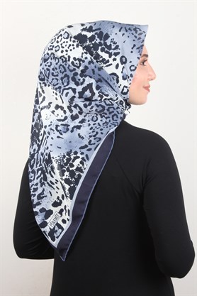 Piramit Krep Eşarp 116-0006-01 Petrol