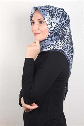 Piramit Krep Eşarp 116-0006-01 Petrol