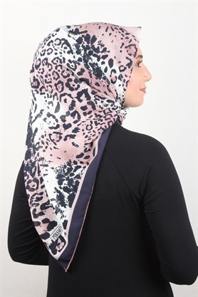 Piramit Krep Eşarp 116-0006-07 Pembe