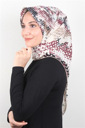 Piramit Krep Eşarp 116-0007-03 Krem