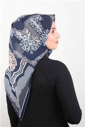 Piramit Krep Eşarp 116-0009-05 Laci-Kahve