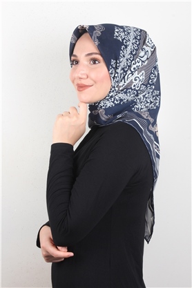 Piramit Krep Eşarp 116-0009-05 Laci-Kahve
