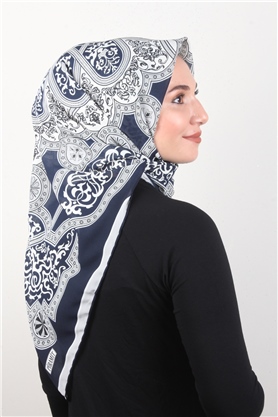 Piramit Krep Eşarp 116-0010-02 Laci-Gri