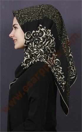 Piramit Krep Eşarp 11600-24