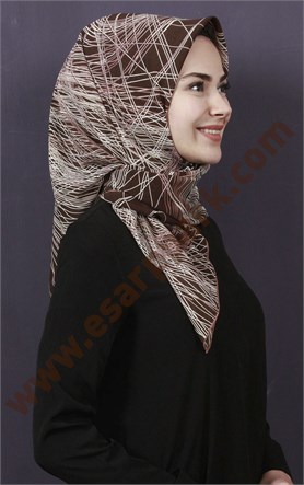 Piramit Krep Eşarp 11600-27