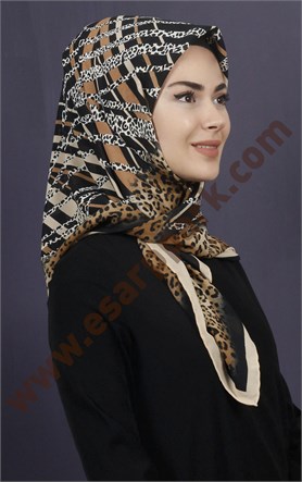 Piramit Krep Eşarp 11600-3