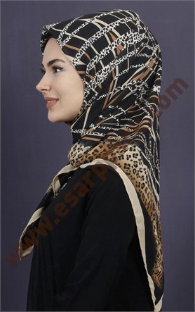 Piramit Krep Eşarp 11600-3