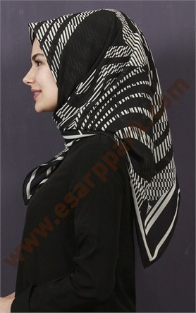 Piramit Krep Eşarp 11600-32