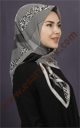 Piramit Krep Eşarp 11600-4