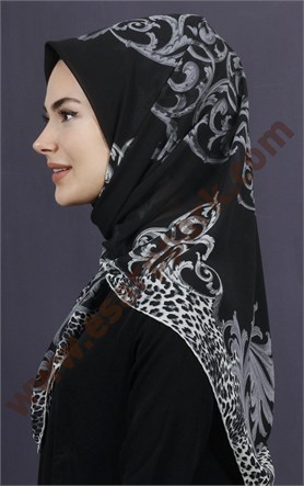 Piramit Krep Eşarp 11600-9