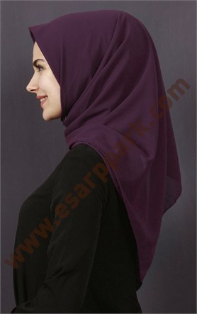 Piramit Krep Eşarp 11601-3