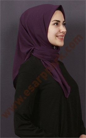 Piramit Krep Eşarp 11601-3