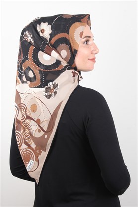 Piramit Krep Eşarp116-0008-03 Krem