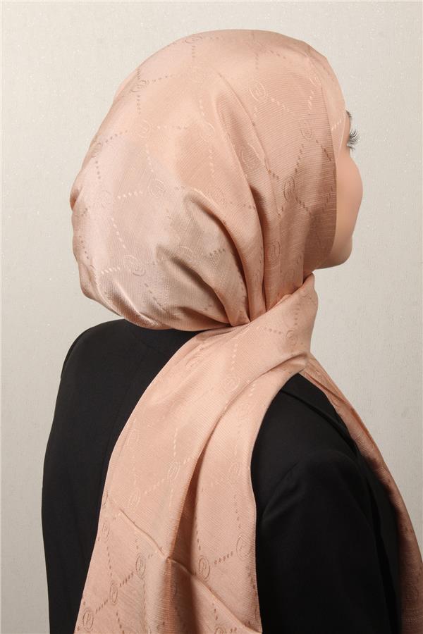 Piramit Monogram Şal 2889-10 Bej